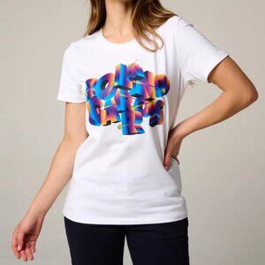 Roland-Garros woman Signature T-Shirt - White Size S NWT